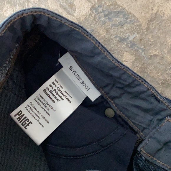 Paige denim skyline boot jeans, size 26, dark blue - Picture 5 of 6